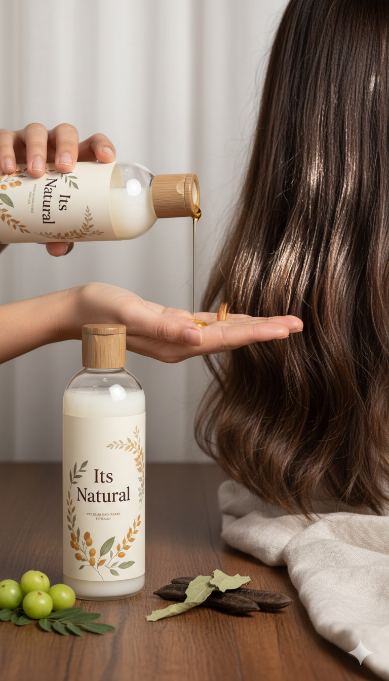“Its Natural Hair Oil – 100% Organic & Nourishing Hair Growth Oil for Strong, Shiny Hair”